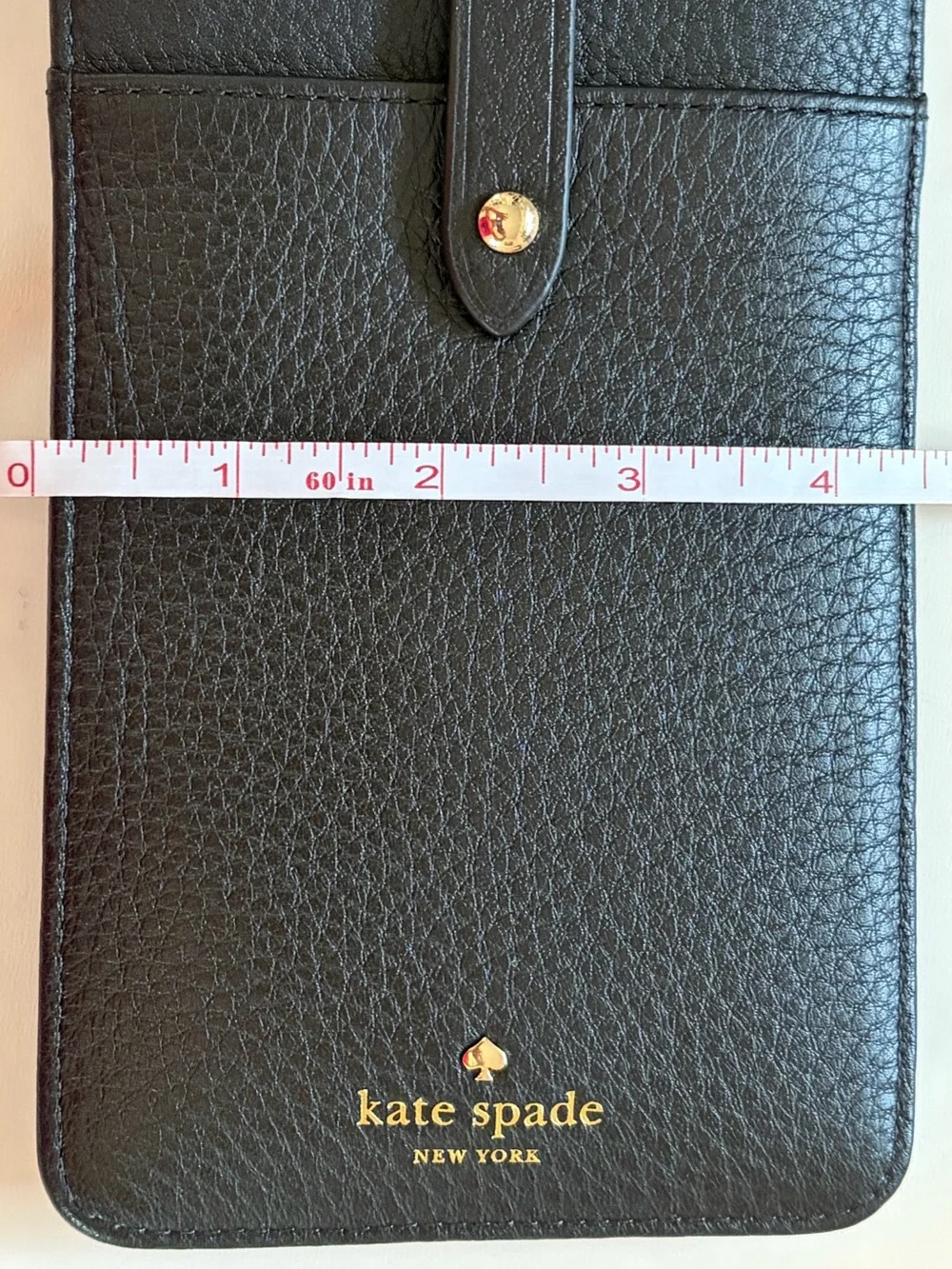 Kate Spade NY Pearl & Black Pebbled Iphone Sleeve Crossbody Bag